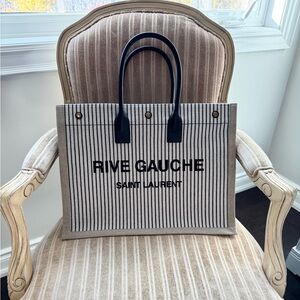 🌴 Authentic 🌴 Saint Laurent Rive Gauche Striped Tote